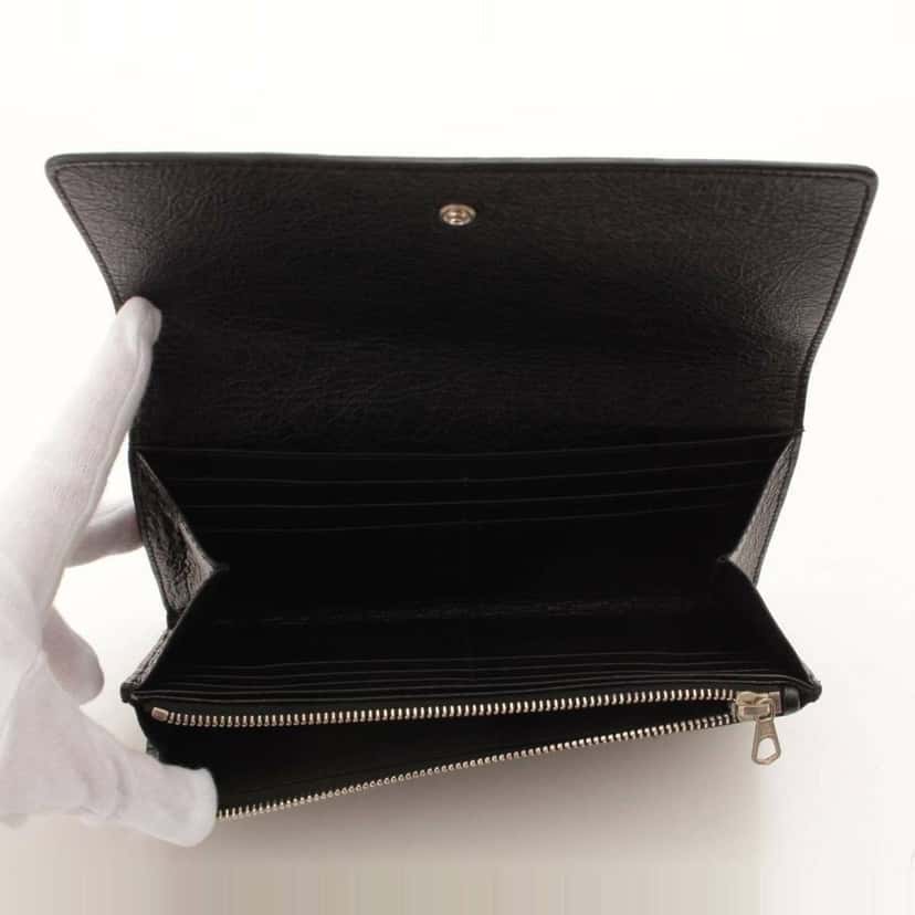 Balenciaga Balenciaga Antracite Grey Arena Leather Long Wallet Other Leather Never worn - Box View