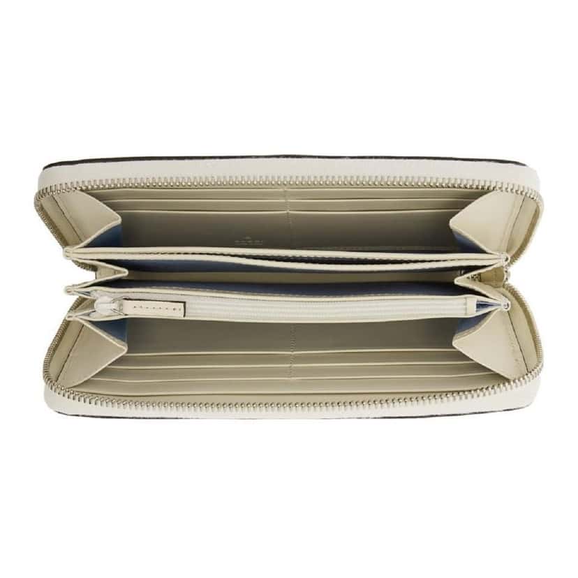 Gucci Gucci Sega Guccy Stars White Moon Gold Zipper Leather Wallet White Leather Good condition - Box View