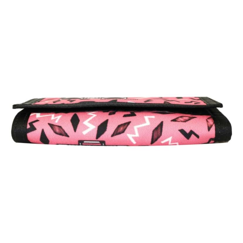 Saint Laurent Saint Laurent Buffalo Pink Nylon Radio Chain Trifold Wallet Pink Good condition - Model View