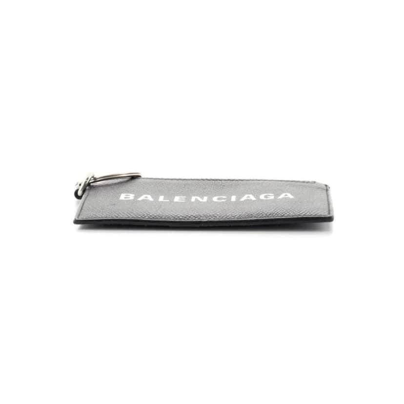Balenciaga Balenciaga Cash Logo Neck Lanyard Card Holder Wallet Black Leather Black Leather Never worn - Box View