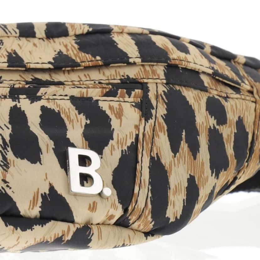 Balenciaga Balenciaga Nylon Leopard Print Belt Bag Beige Leather Never worn - Model View
