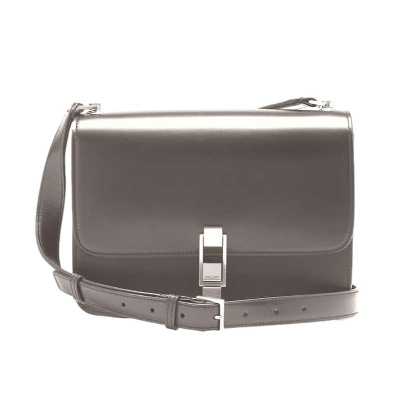 Saint Laurent Saint Laurent Carre Taupe Ultra Soft Calf Leather Shoulder Bag Silver Leather Good condition - Front View