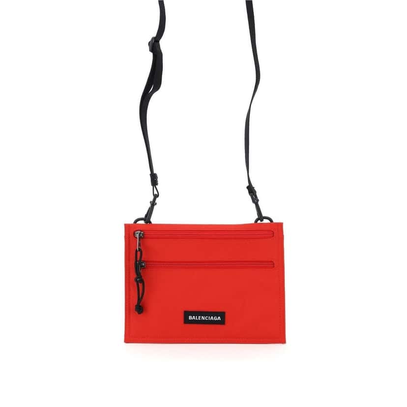 Balenciaga Balenciaga Explorer Pouch Bright Red Nylon Red Never worn - Model View