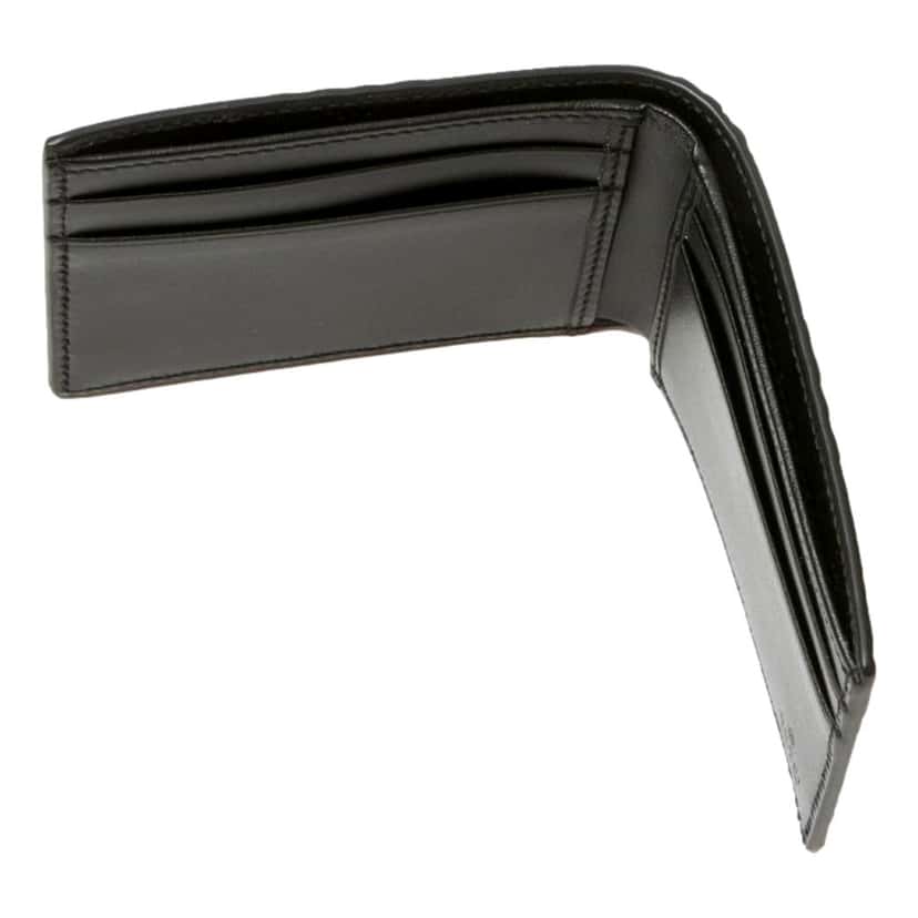 Gucci Gucci GG Tennis Embossed Black Calfskin Leather Bi-Fold Wallet Black Leather Never worn - Model View