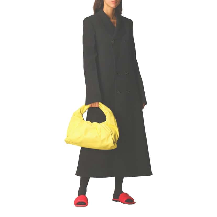 Bottega Veneta Bottega Veneta Shoulder Pouch Sherbet Yellow Nappa Leather Bag Yellow Leather Never worn - Back View