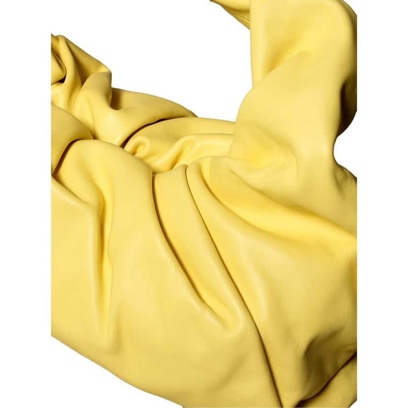 Bottega Veneta Bottega Veneta Shoulder Pouch Sherbet Yellow Nappa Leather Bag Yellow Leather Never worn - Model View