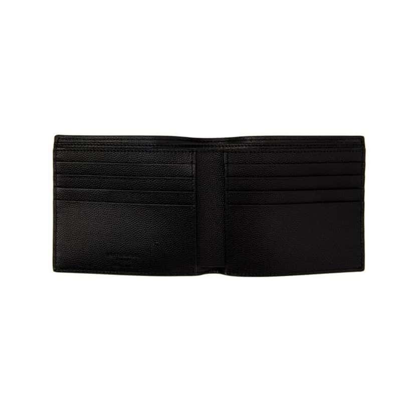 Saint Laurent Saint Laurent BabyCat Leopard Print Black and White Leather Bifold Wallet Black Leather Never worn - Inside View