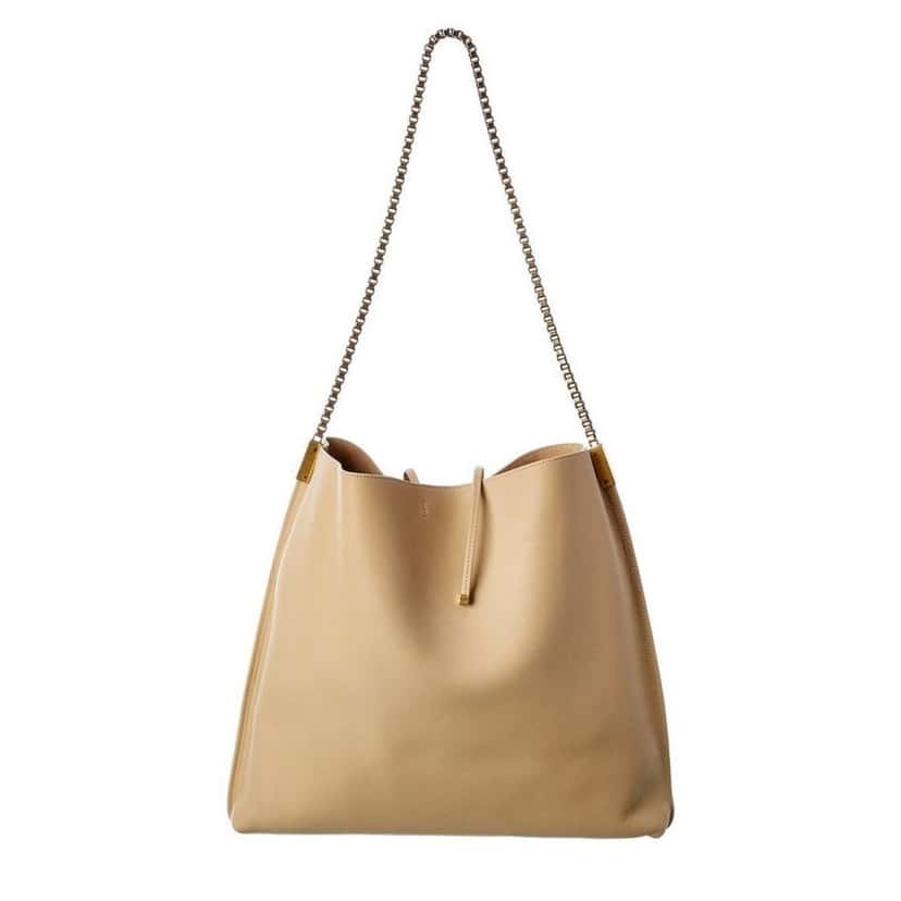 Saint Laurent Saint Laurent Suzanne Beige Calfskin Leather Chain Hobo Bag Beige Leather Good condition - Box View