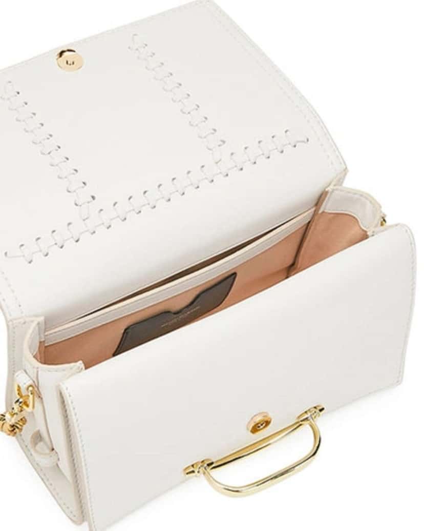 Alexander McQueen Alexander McQueen The Story Whipstitch Leather Shoulder Bag White Leather Good condition - Inside View