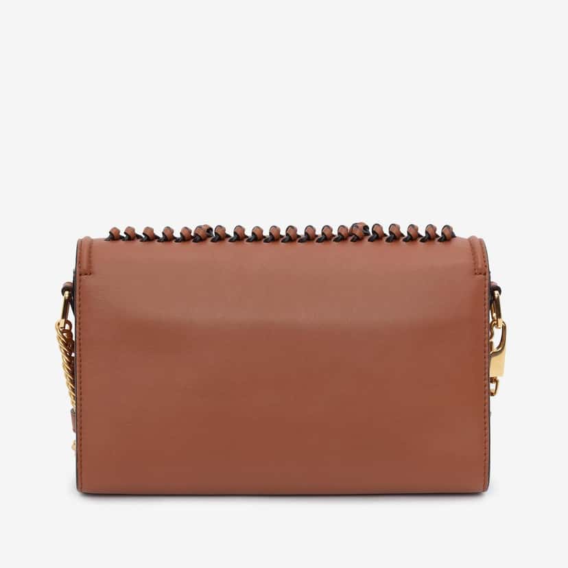 Alexander McQueen Alexander McQueen The Story Knotted Brown Handbag Brown Leather Never worn - Model View