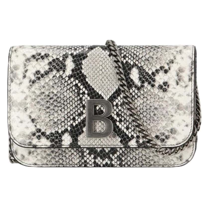 Balenciaga Balenciaga B Python Print Calfskin Leather Wallet on Chain Bag Other Leather Never worn - Front View