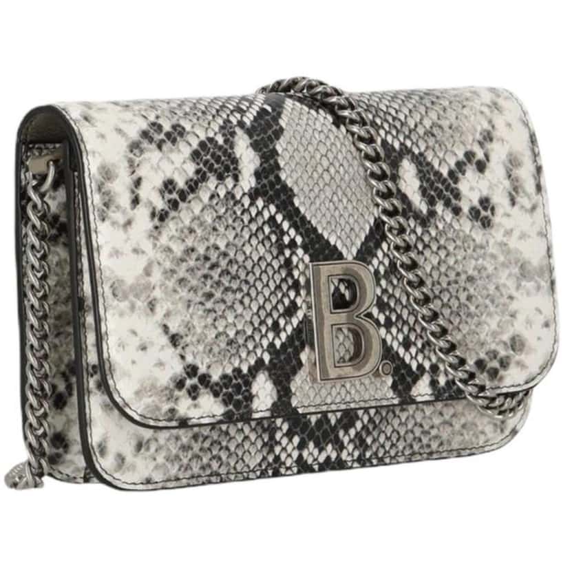 Balenciaga Balenciaga B Python Print Calfskin Leather Wallet on Chain Bag Other Leather Never worn - Back View