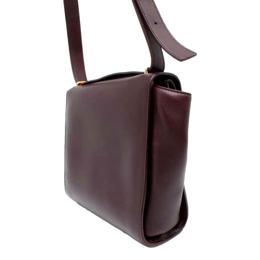 Bottega Veneta Bottega Veneta The Clip Grape Purple Calfskin Leather Shoulder Crossbody Bag Purple Leather Never worn - Back View