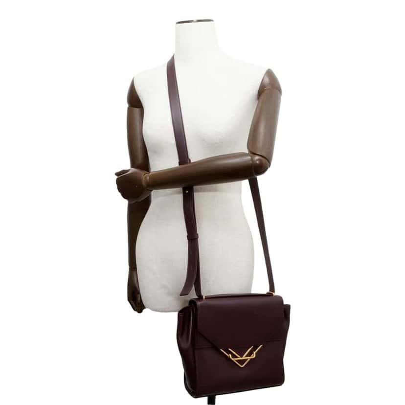 Bottega Veneta Bottega Veneta The Clip Grape Purple Calfskin Leather Shoulder Crossbody Bag Purple Leather Never worn - Inside View