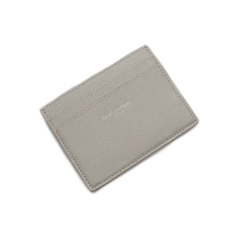 Saint Laurent Saint Laurent Grey Grain de Poudre Leather Credit Card Case Wallet Grey Leather Good condition - Inside View