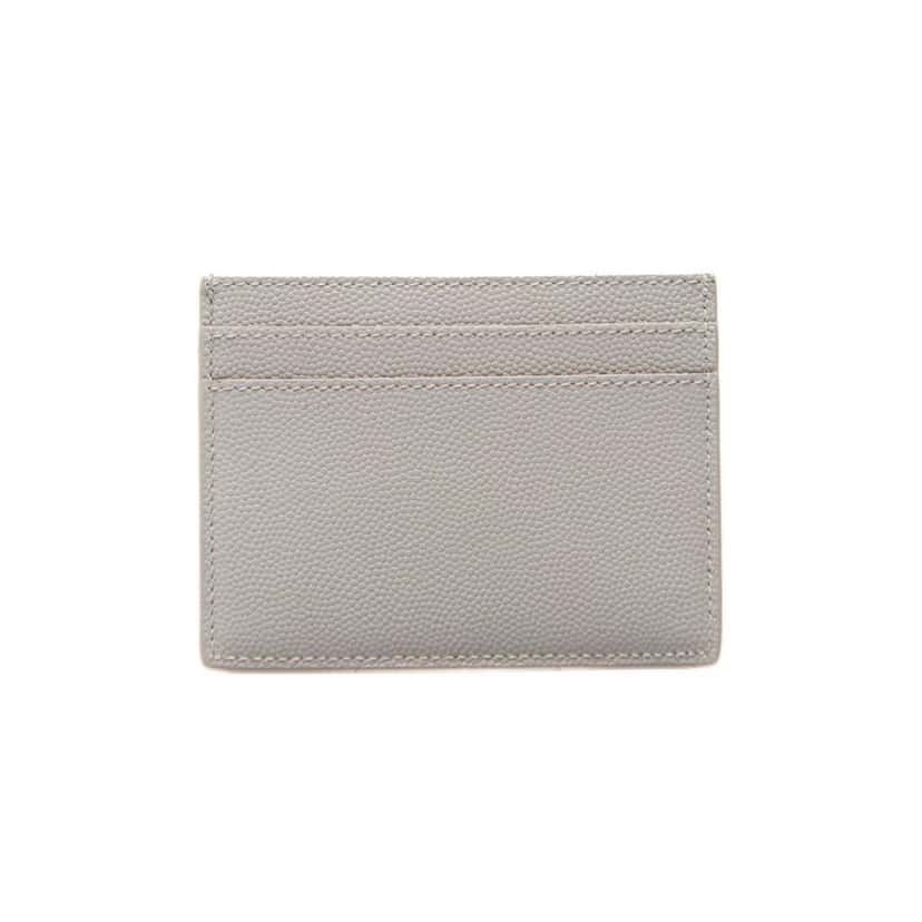 Saint Laurent Saint Laurent Grey Grain de Poudre Leather Credit Card Case Wallet Grey Leather Good condition - Model View