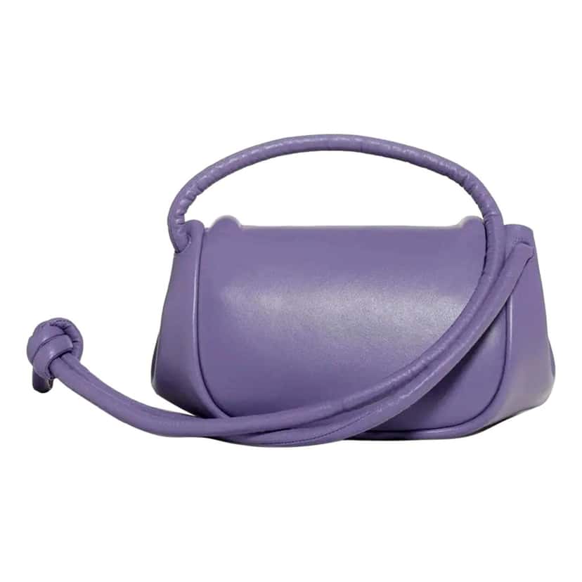 Bottega Veneta Bottega Veneta Beak Small Crossbody Bag Lavender Nappa Leather Designer Handbag Purple Leather Never worn - Model View