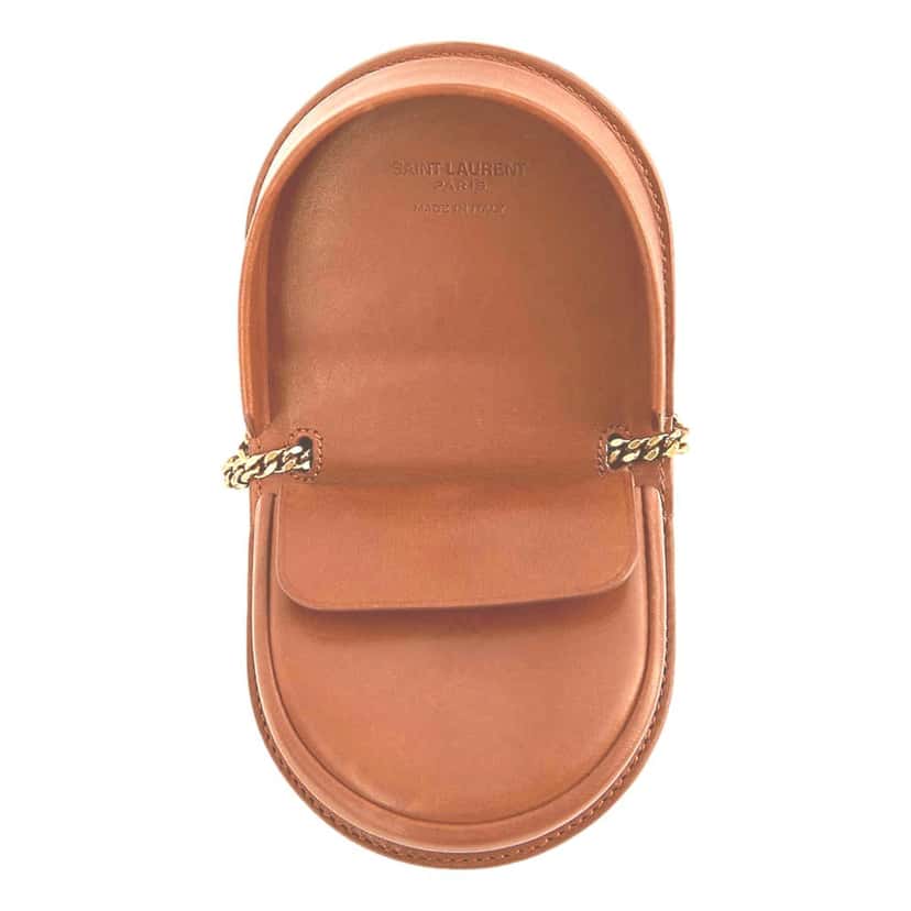 Saint Laurent Saint Laurent Baby Kaia Satchel Brown Smooth Leather Micro Bag Brown Leather Never worn - Box View