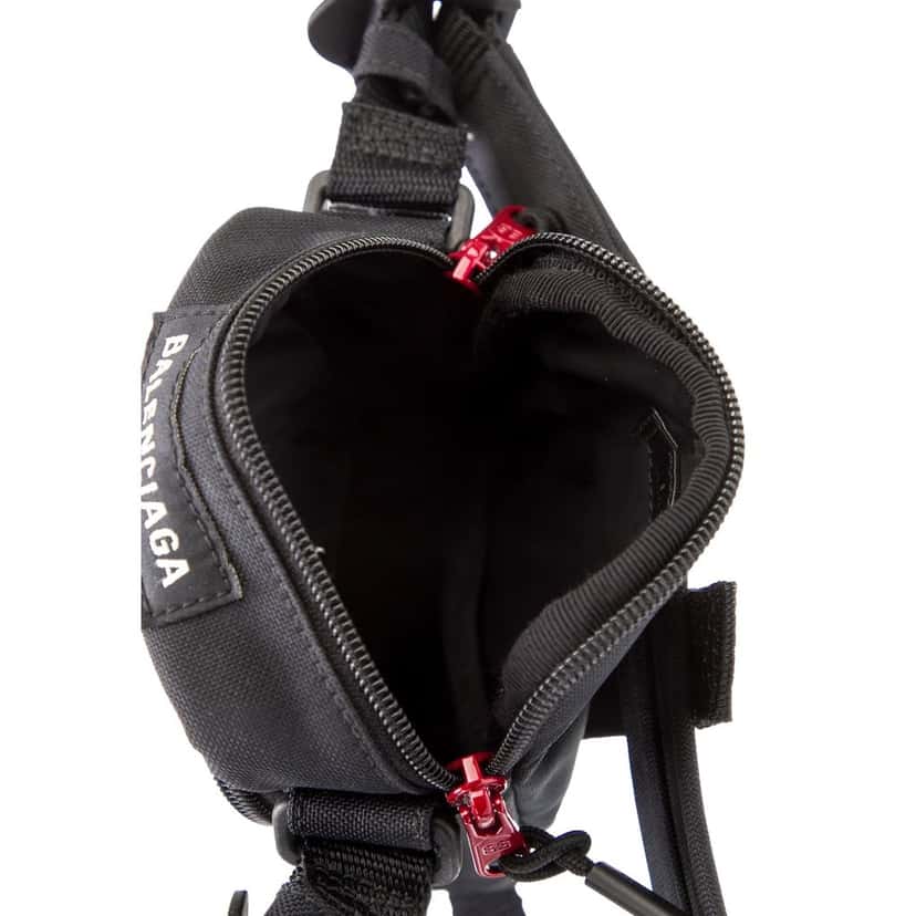 Balenciaga Balenciaga Nasa Logo Phone Holder Crossbody Bag Black Recycled Nylon Black Leather Never worn - Box View