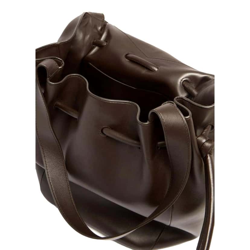 Bottega Veneta Bottega Veneta Beak Large Shoulder Bag Brown Calfskin Leather Designer Handbag Brown Leather Never worn - Box View