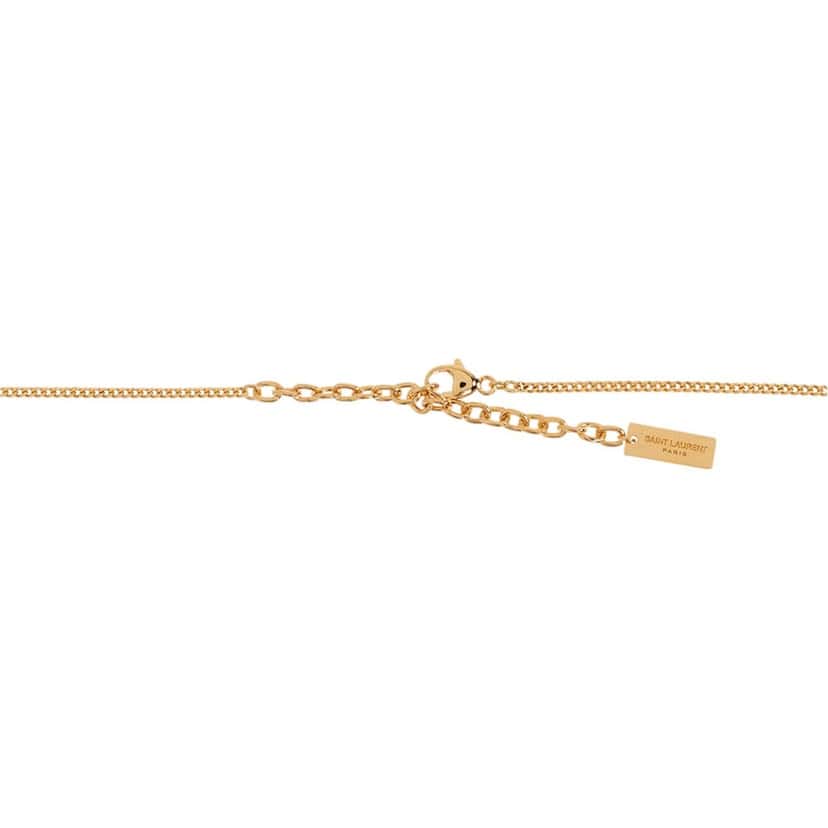 Saint Laurent Saint Laurent YSL Logo Long Opyum Twist Necklace Gold Gold Lace Never worn - Back View