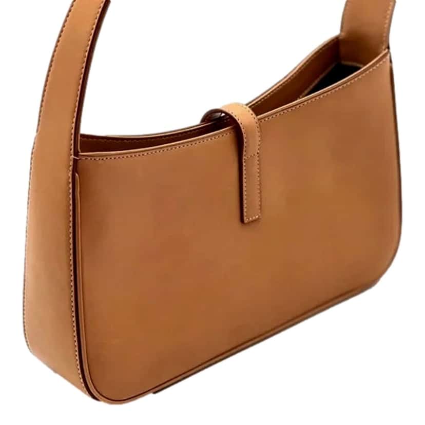 Saint Laurent Saint Laurent Le 5 À 7 Small Beige Leather YSL Hobo Shoulder Bag Gold Logo Brown Leather Never worn - Back View