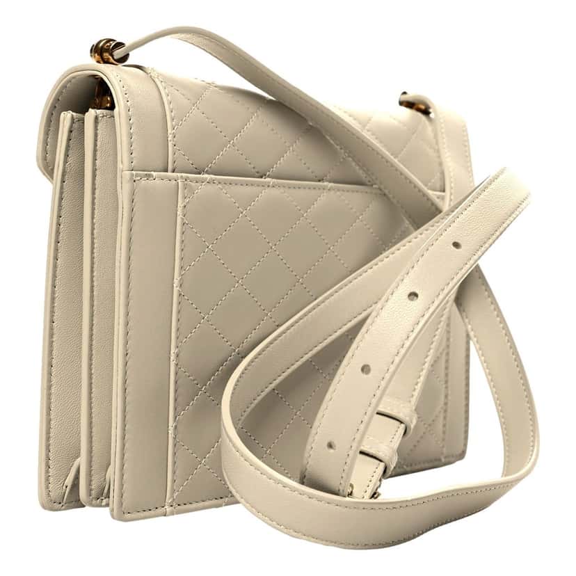 Saint Laurent Saint Laurent Gabby Quilted Ivory Crema Lambskin Shoulder Bag White Leather Never worn - Inside View
