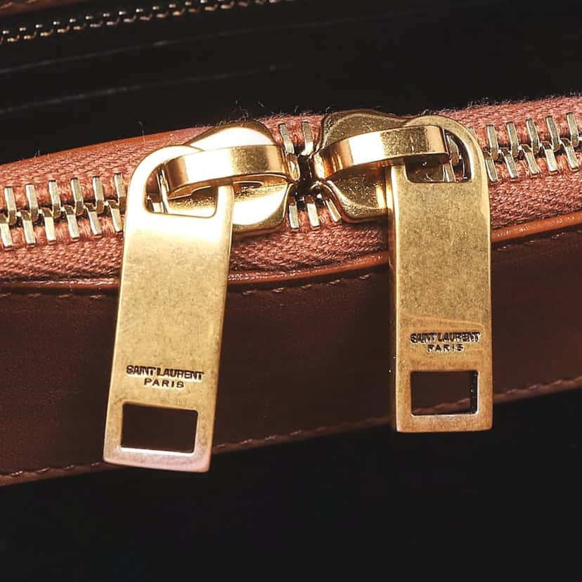 Saint Laurent Saint Laurent Sac De Jour Black Canvas and Brown Leather Satchel Black Canvas Never worn - Box View