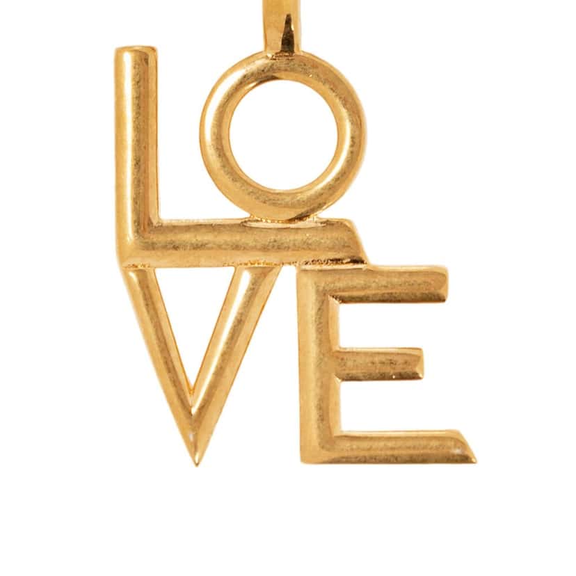 Saint Laurent Saint Laurent Love Brass Keyring 670425 Gold Never worn - Back View