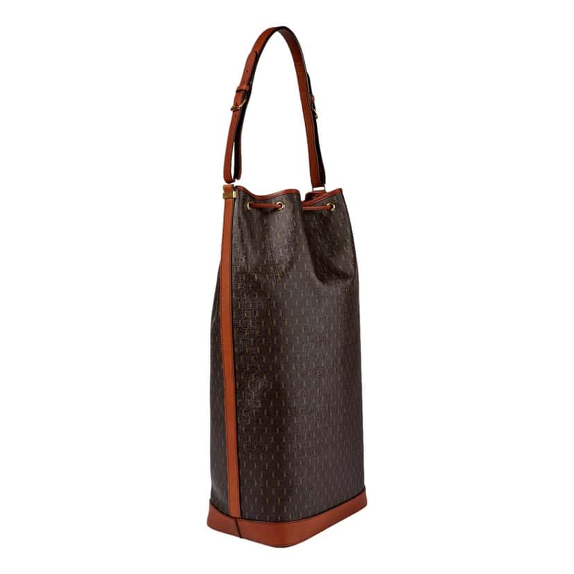 Saint Laurent Saint Laurent Le Monogramme Coated Canvas Leather Brown Oversized Bucket Bag Brown Leather Never worn - Inside View