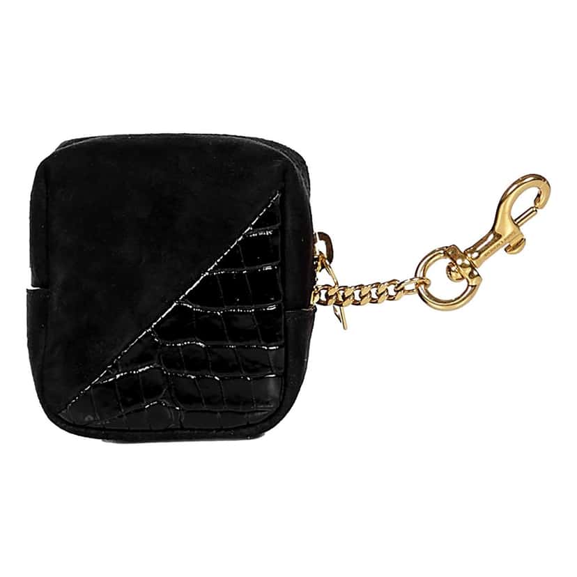 Saint Laurent Saint Laurent Jamie YSL Keyring Cube Black Crocodile Print Leather Black Leather Never worn - Back View