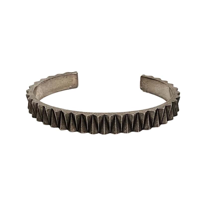 Saint Laurent Saint Laurent Gear Silver Gunmetal Bracelet Large Silver Never worn - Back View