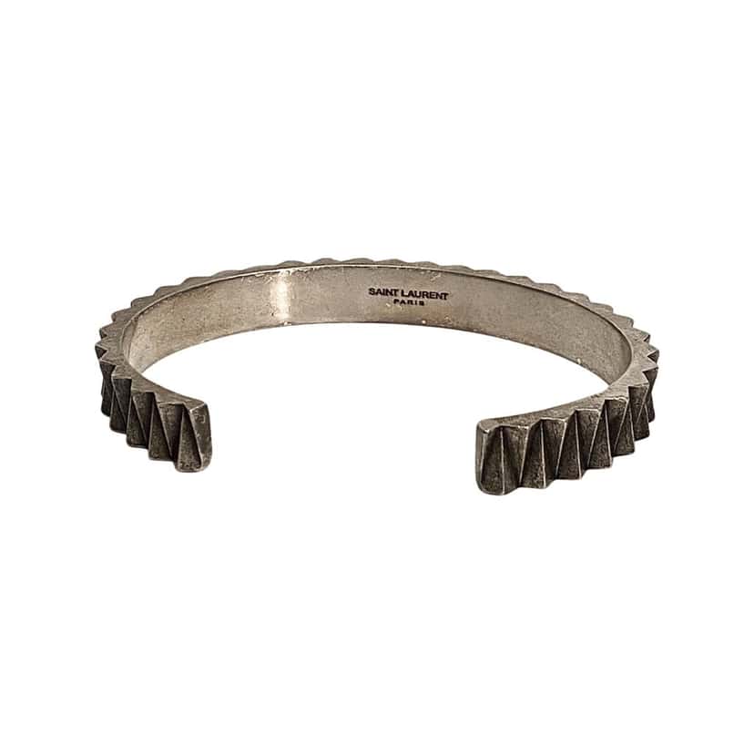 Saint Laurent Saint Laurent Gear Silver Gunmetal Bracelet Large Silver Never worn - Inside View