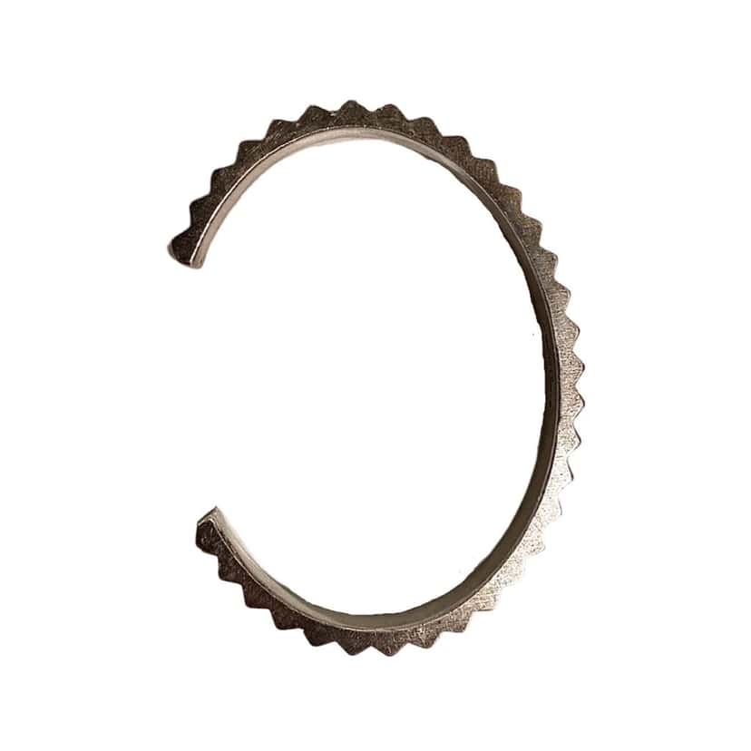 Saint Laurent Saint Laurent Gear Silver Gunmetal Bracelet Large Silver Never worn - Model View