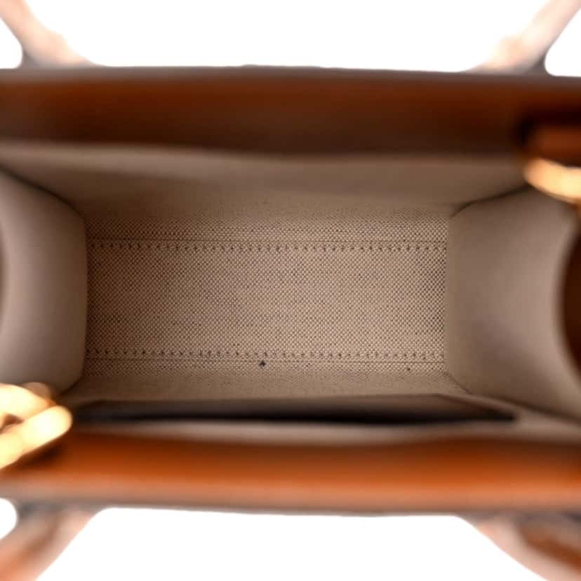 Gucci Gucci Interlocking G Leather Emblem Supreme Canvas Brown Leather Mini Shopper Tote Brown Leather Never worn - Model View