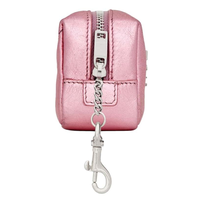 Saint Laurent Saint Laurent Jamie YSL Keyring Cube Pink Leather Pink Leather Never worn - Inside View