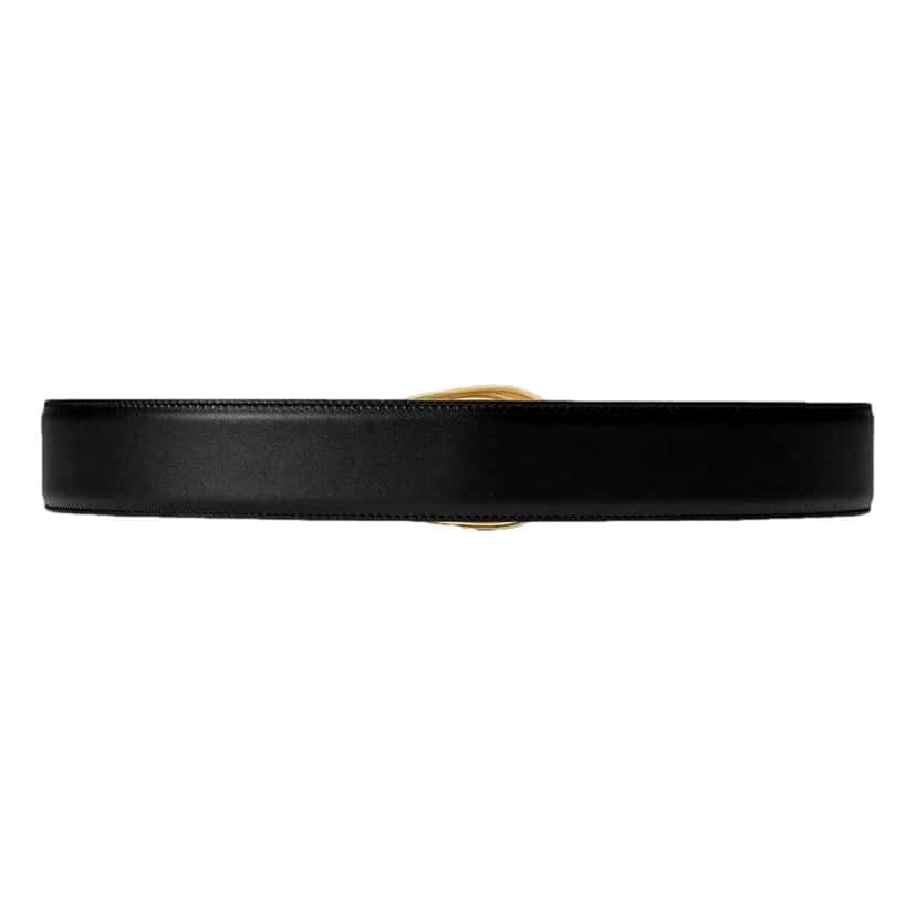 Gucci Gucci G Boarded Dyana Lux Gold Belt Black Leather Size 70/28 Black Leather Never worn - Back View