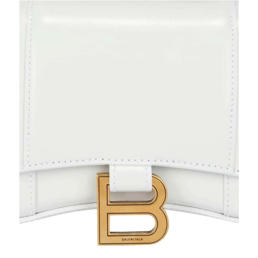 Balenciaga Balenciaga Hourglass White Smooth Calfskin Leather Wallet on Chain Crossbody Bag White Leather Never worn - Box View