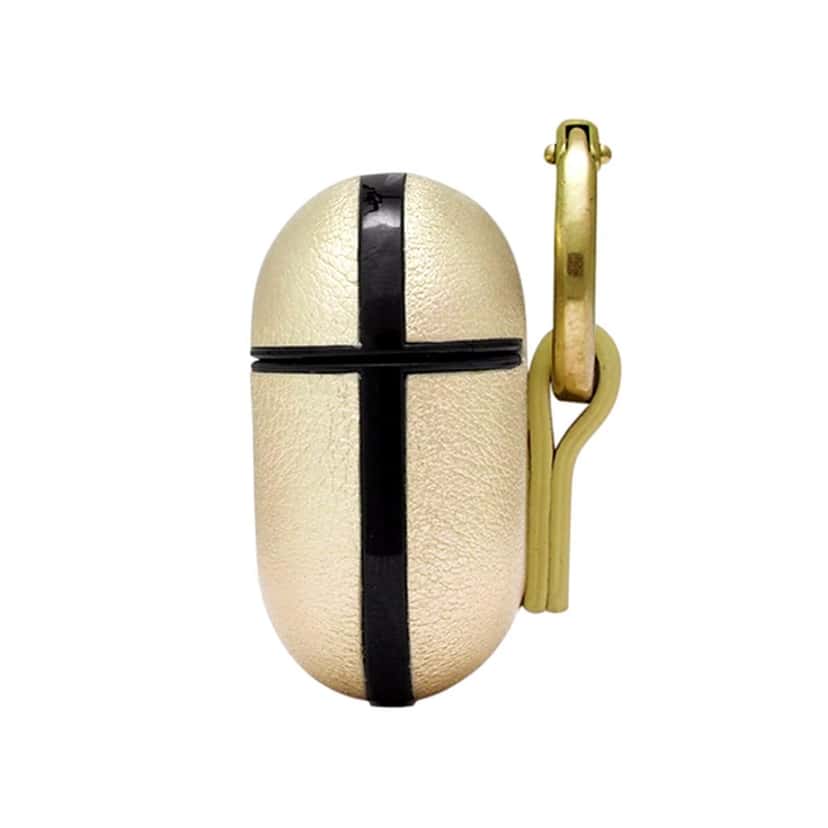 Saint Laurent Saint Laurent Metallic Gold Leather Airpods Pro Case Gold Leather Never worn - Back View