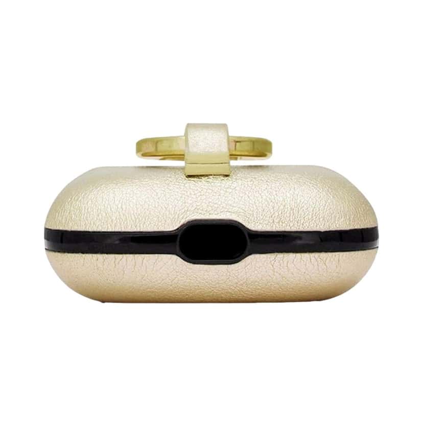 Saint Laurent Saint Laurent Metallic Gold Leather Airpods Pro Case Gold Leather Never worn - Model View