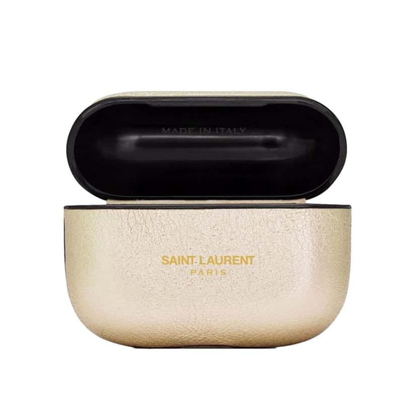 Saint Laurent Saint Laurent Metallic Gold Leather Airpods Pro Case Gold Leather Never worn - Box View