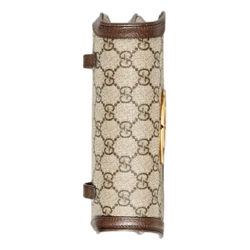 Gucci Gucci Blondie GG Supreme Canvas Brown Leather Belt Bag Size 65 Brown Canvas Never worn - Box View