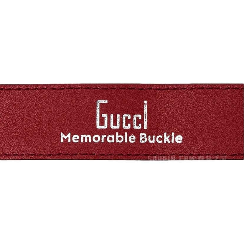 Gucci Gucci Memorable Floral Engraved G Buckle Leather Belt Burgundy 80/32 Red Leather Never worn - Model View