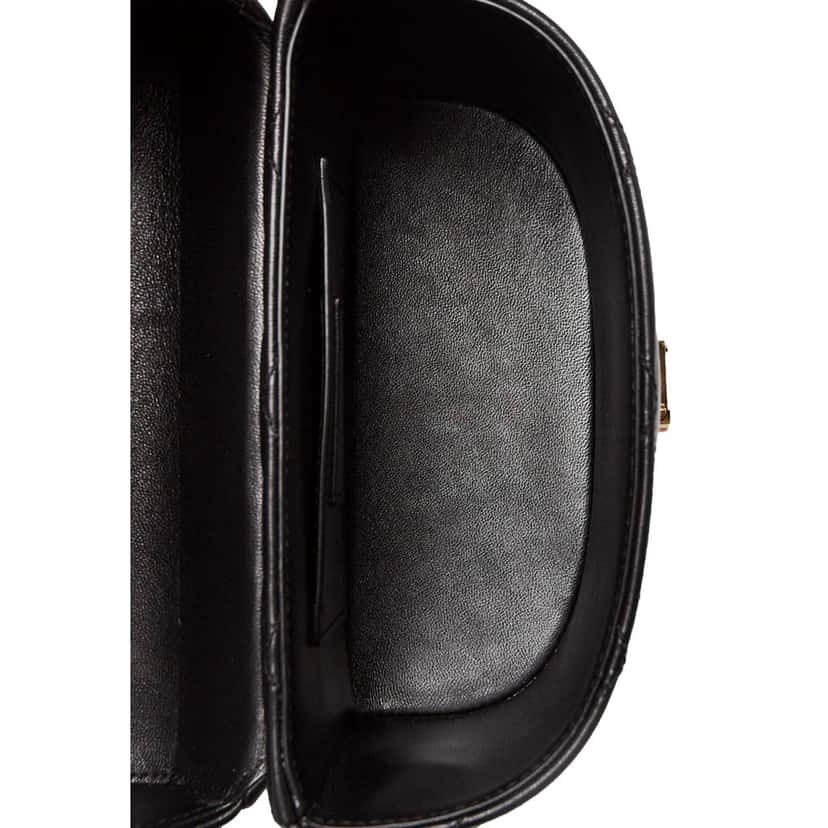 Saint Laurent Saint Laurent June Quilted Leather Crossbody Bag in Black with Gold Hardware YSL Closure Black Leather Never worn - Inside View