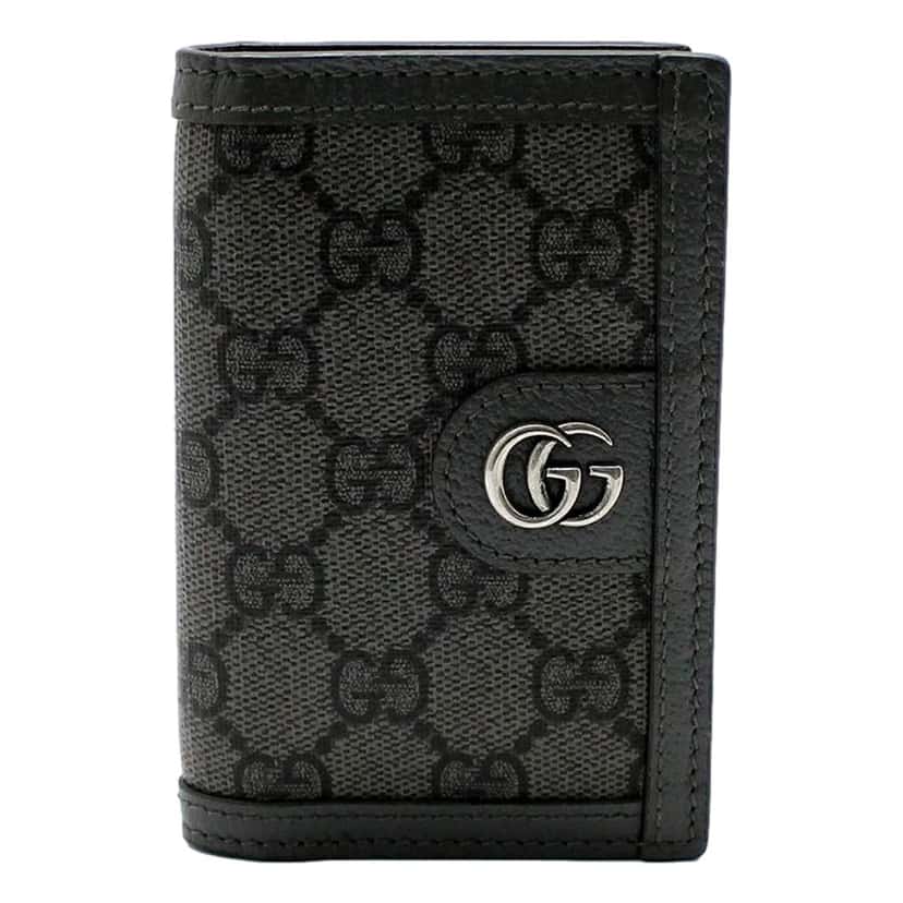 Gucci Gucci Ophidia Silver Gray Supreme Bifold Card Case Wallet Other Canvas Never worn - Front View