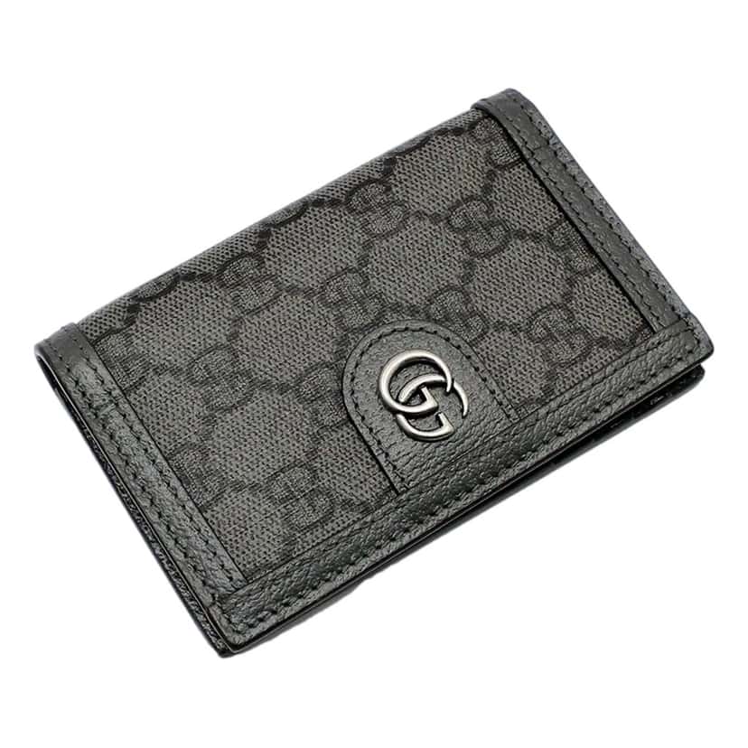 Gucci Gucci Ophidia Silver Gray Supreme Bifold Card Case Wallet Other Canvas Never worn - Back View