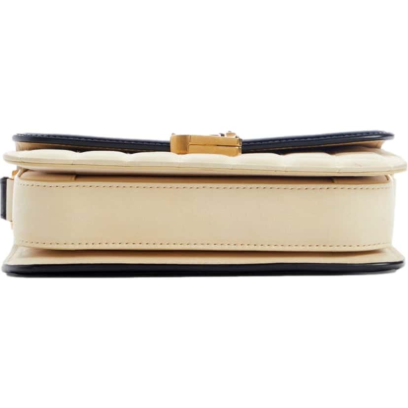 Saint Laurent Saint Laurent Solferino Leather Black Ivory Quilted Suede Shoulder Bag Black Leather Never worn - Inside View