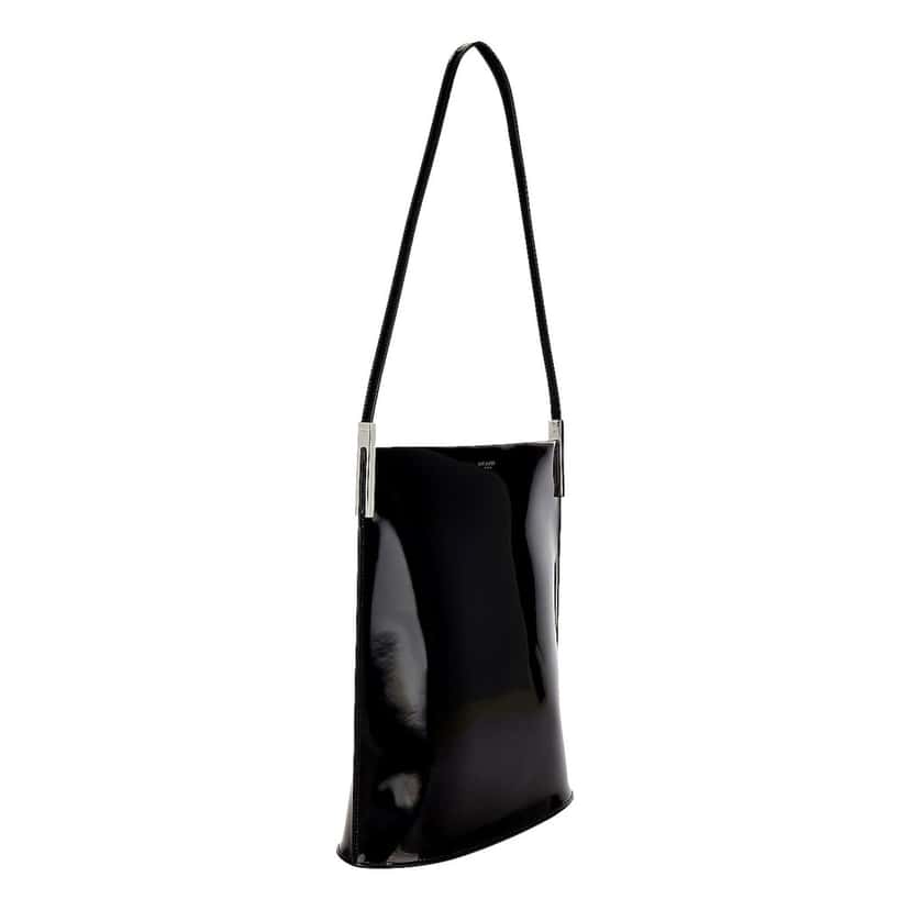 Saint Laurent Saint Laurent Black Patent Leather Shopping Tote Shoulder Bag Black Leather Never worn - Back View