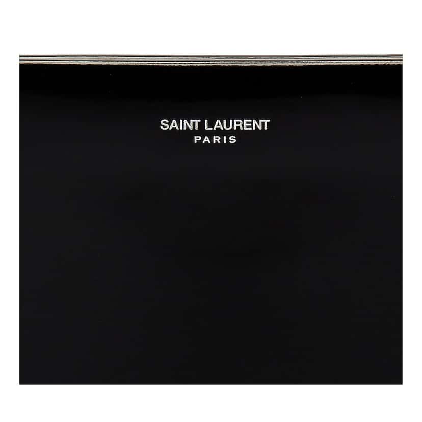 Saint Laurent Saint Laurent Black Patent Leather Shopping Tote Shoulder Bag Black Leather Never worn - Inside View