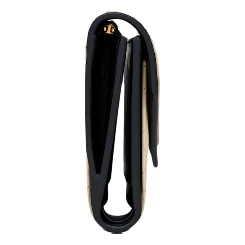 Saint Laurent Saint Laurent Gaby Small Envelope Wallet Cream Black Quilted Lambskin YSL Gold Logo Pink Leather Never worn - Inside View